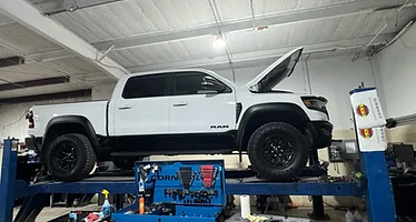 Ram truck on the lift