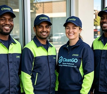 CleanGO Wessex team at a storefront