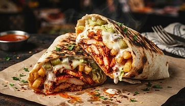 Nashville Chicken Shawarma Wrap