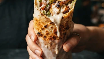 Chicken Tawook Kebob Wrap