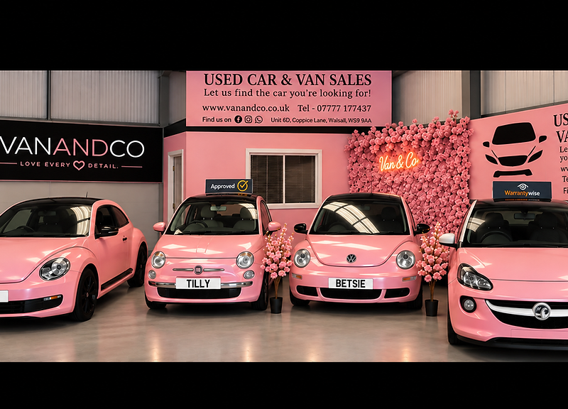 Vanandco Signature pink car showroom