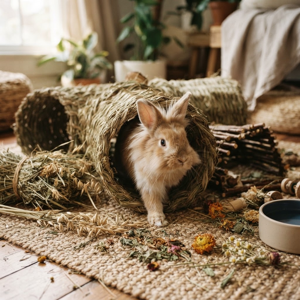 Creating an Enriching Habitat for Rabbits and Guinea Pigs