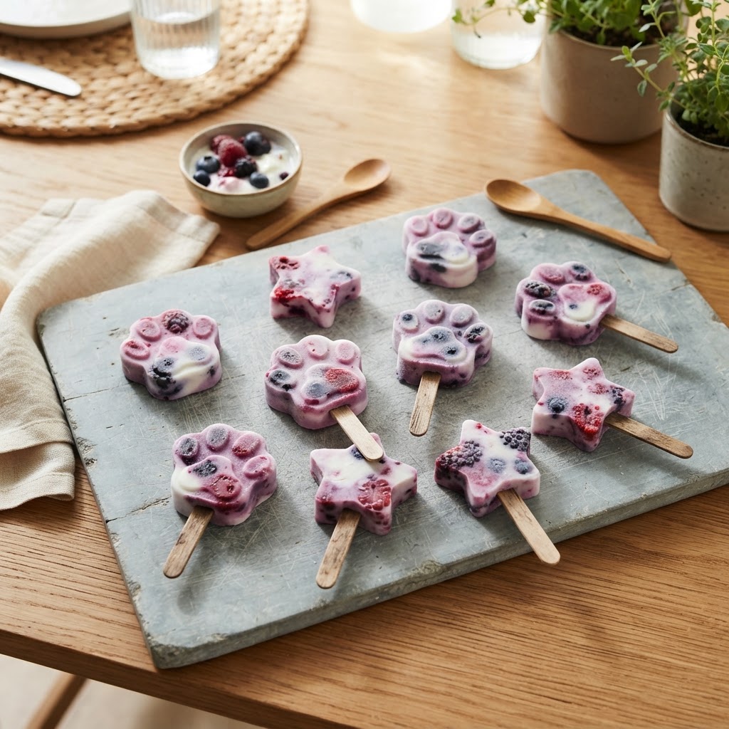 Frozen Yogurt & Berry Pupsicles
