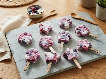 Frozen Yogurt & Berry Pupsicles