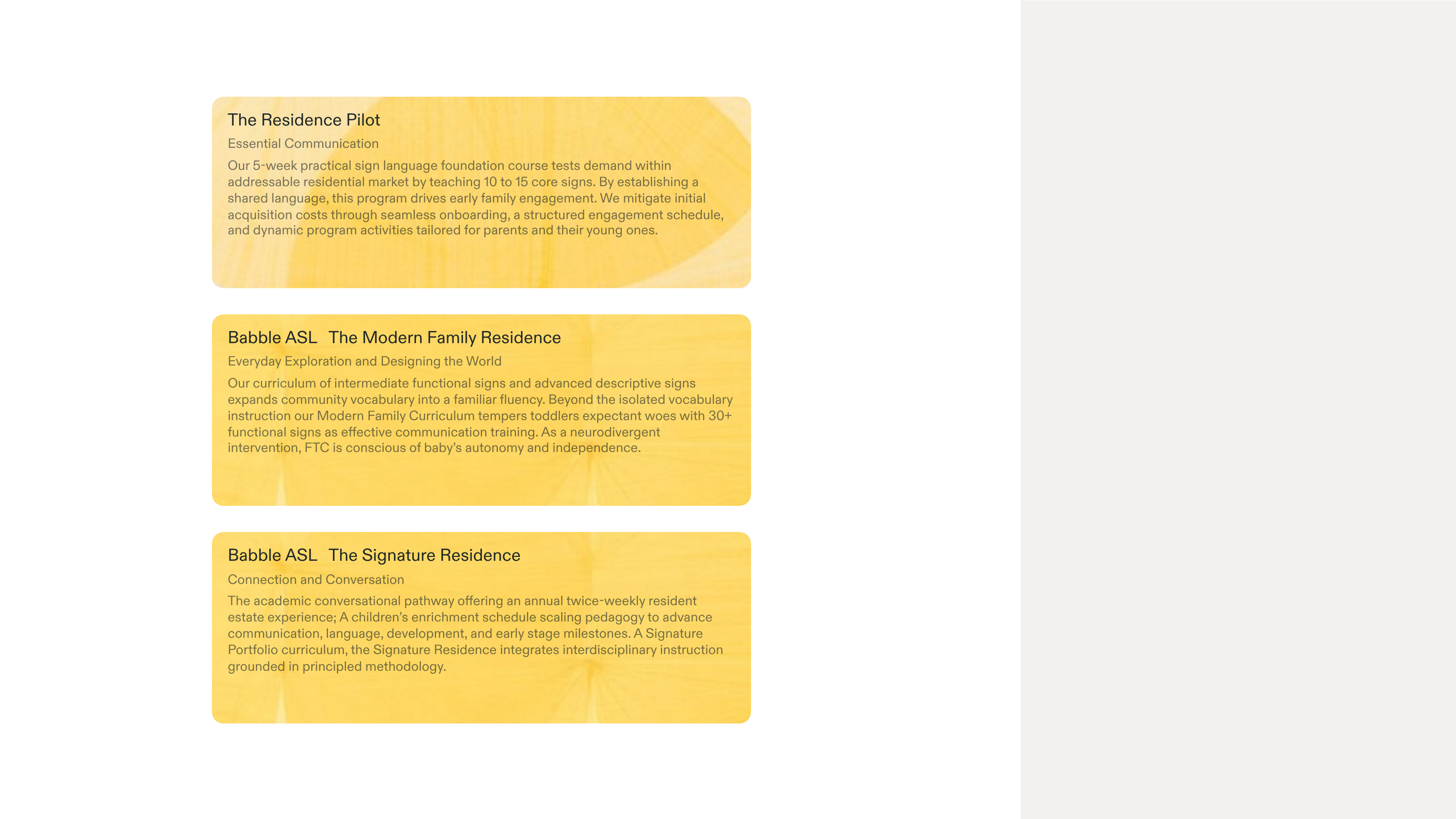 The Residence Experience — slide 3