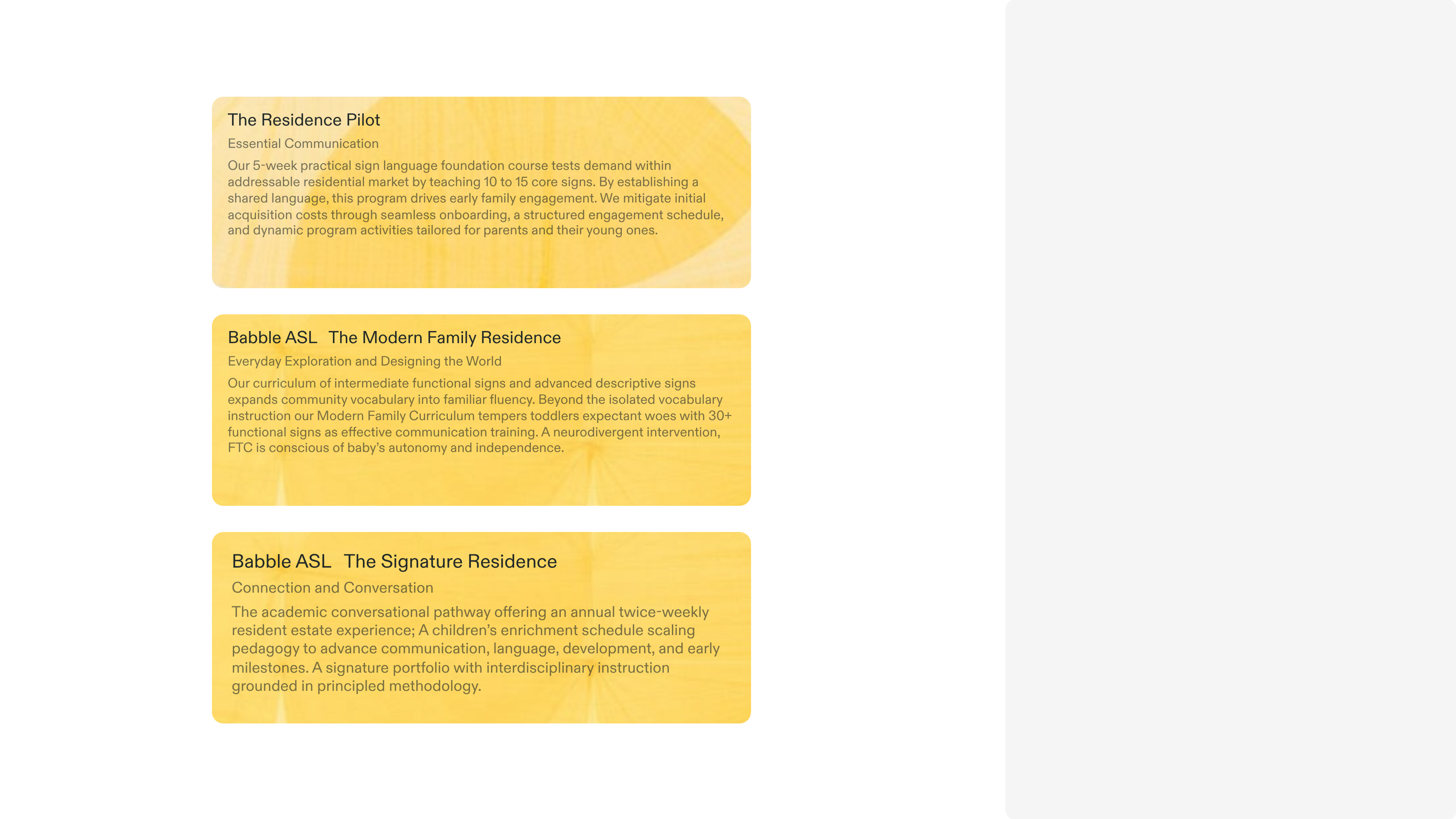 The Residence Experience — slide 3
