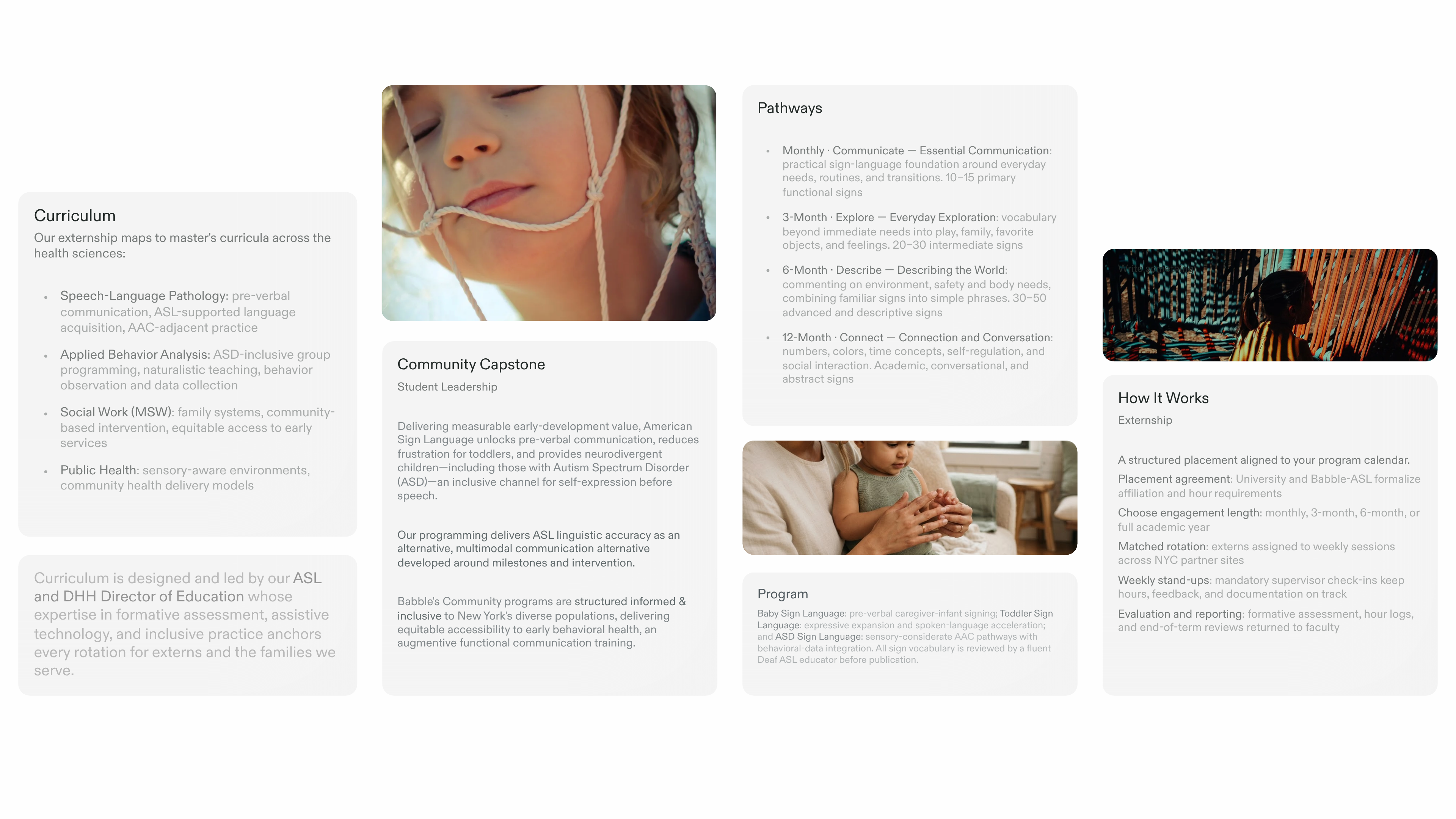 Babble-ASL Graduate Externship Program — slide 2