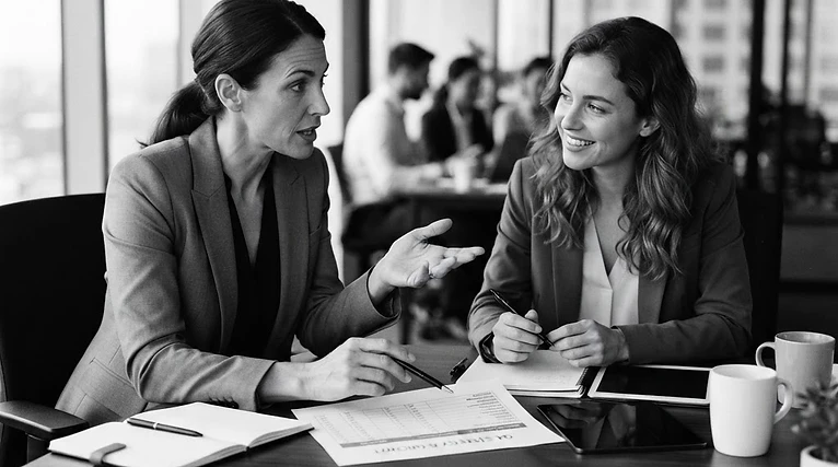 MemberServe consultant working with a woman client