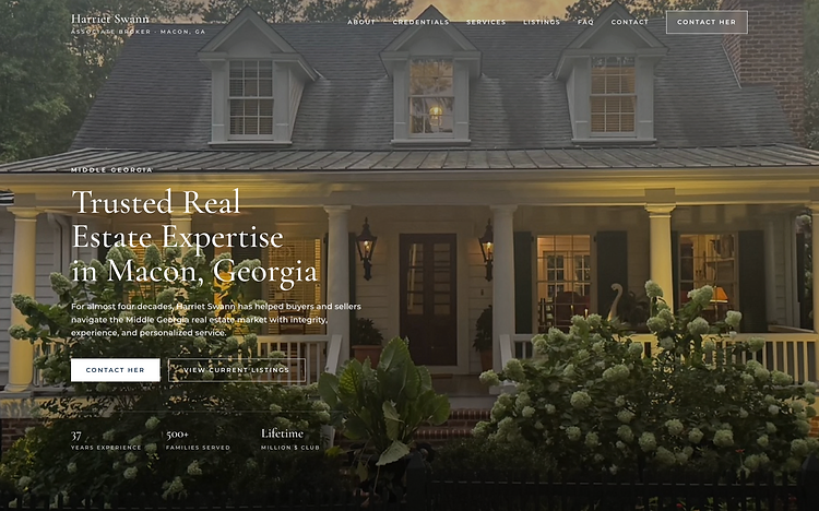 Harriet Swann — real estate website by Southeastern Web Design