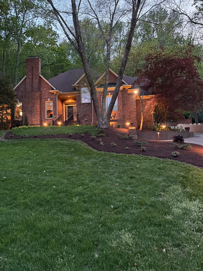 Premium landscape installation at luxury Nashville home