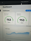 Credit scores — TransUnion 753, Experian 753
