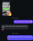 Approval confirmation message thread