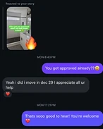 Approval confirmation message thread
