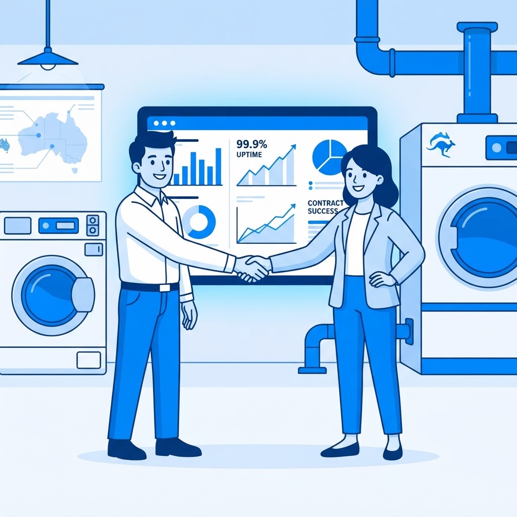 Winning Commercial Laundry Contracts with Data-Driven Uptime Reporting