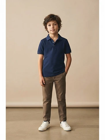 Kids Signature Navy Polo Shirt