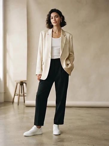 Minimalist White Low-Top Leather Sneakers