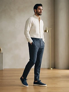 Mens Navy Canvas Minimalist Sneaker