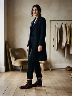 Oxblood Leather Chelsea Boots for Women