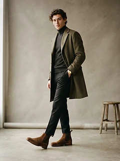 Signature Brown Suede Chelsea Boots