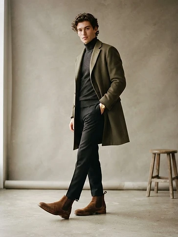 Signature Brown Suede Chelsea Boots