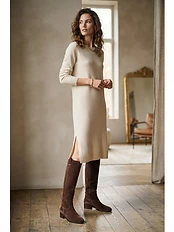 Women's Chocolate Suede Knee High Boots