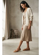 Women's Tan Leather Ballet Flats