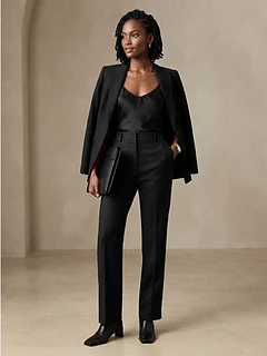 Signature Black Tailored Work Suit Trousers