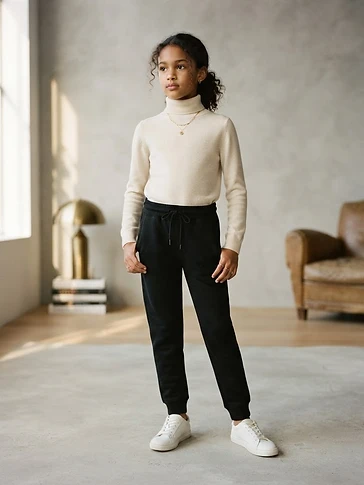 Kids Premium Black Sweatpants