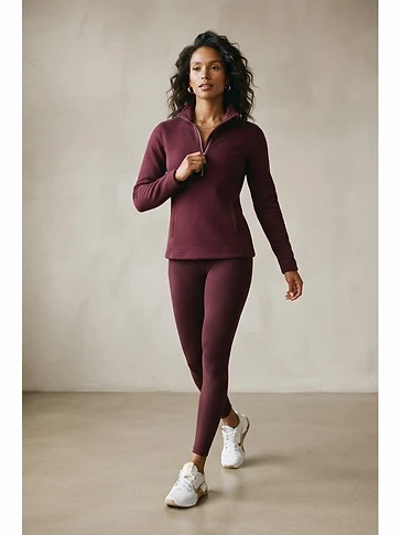 Burgundy Quarter-Zip Fleece
