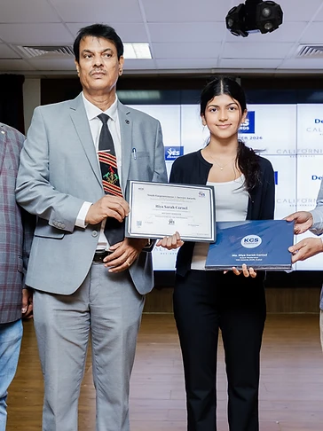 Award presentation with KCS Foundation