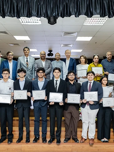 Awardees with their certificates of excellence