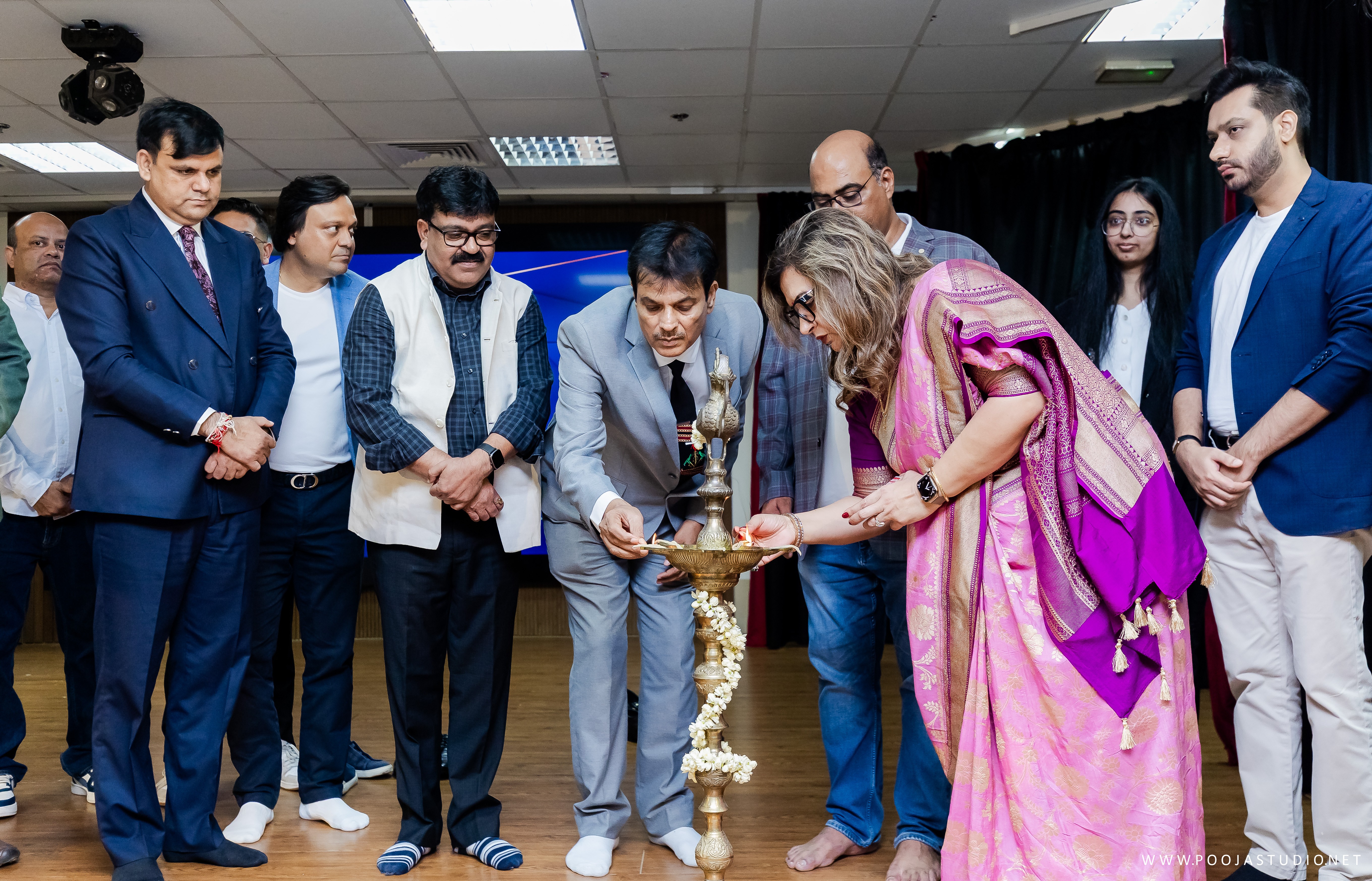 Traditional lamp lighting ceremony