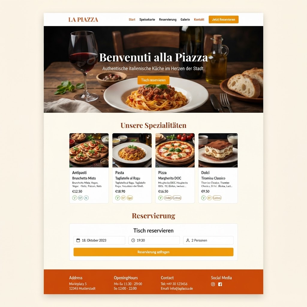 Restaurant La Piazza — Projektvorschau