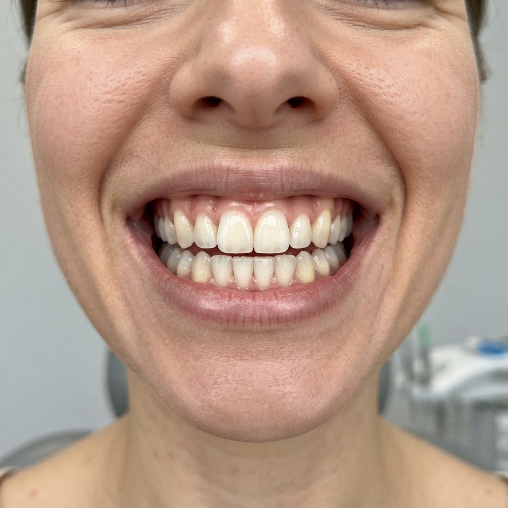 Teeth in viewfinder