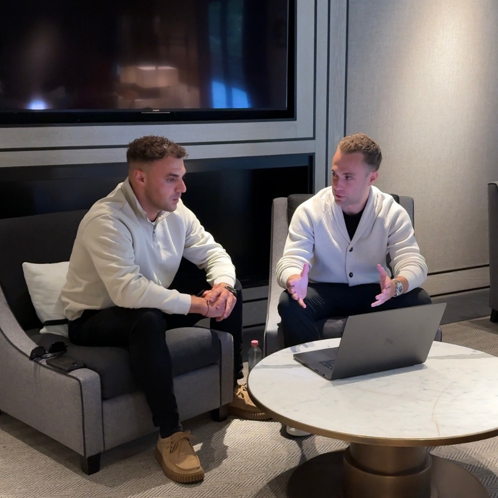 James Demetriades mentoring a client in a working session