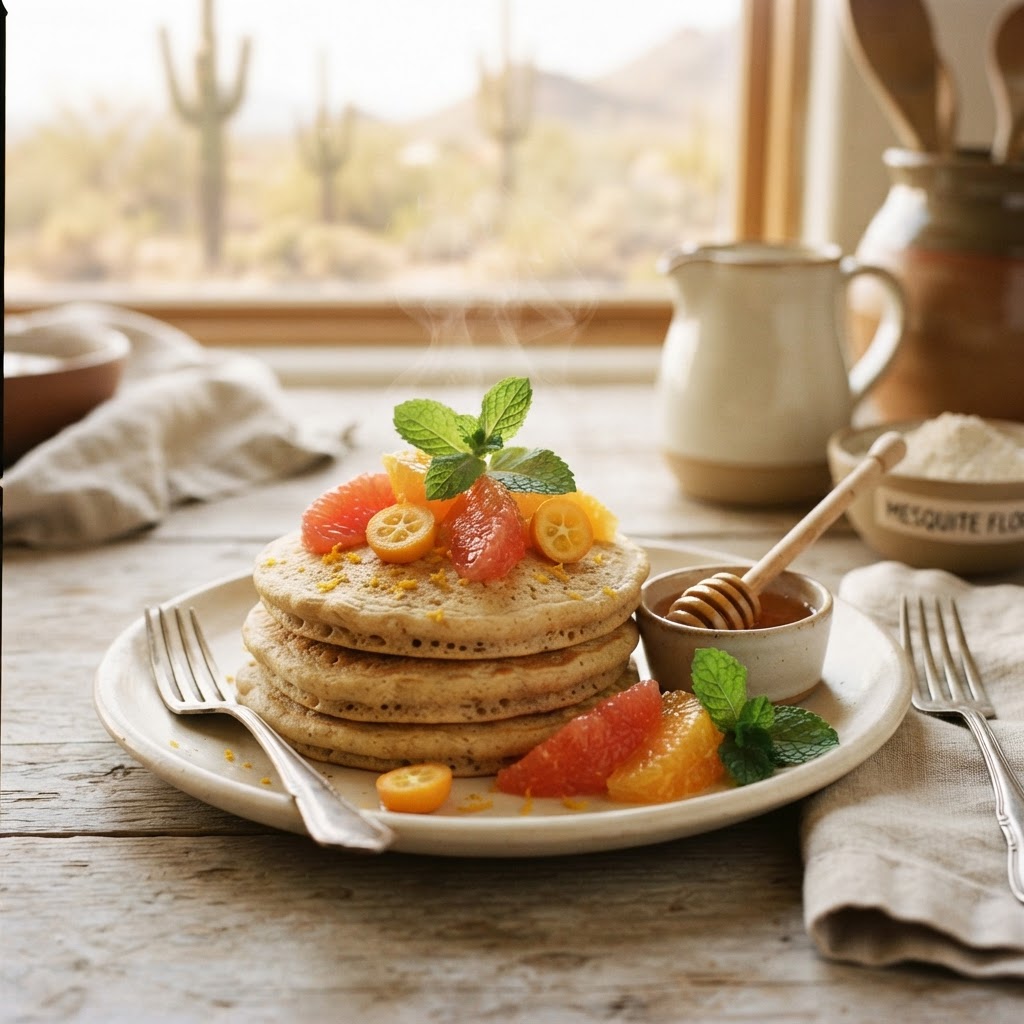 Arizona Citrus & Mesquite Flour Pancakes
