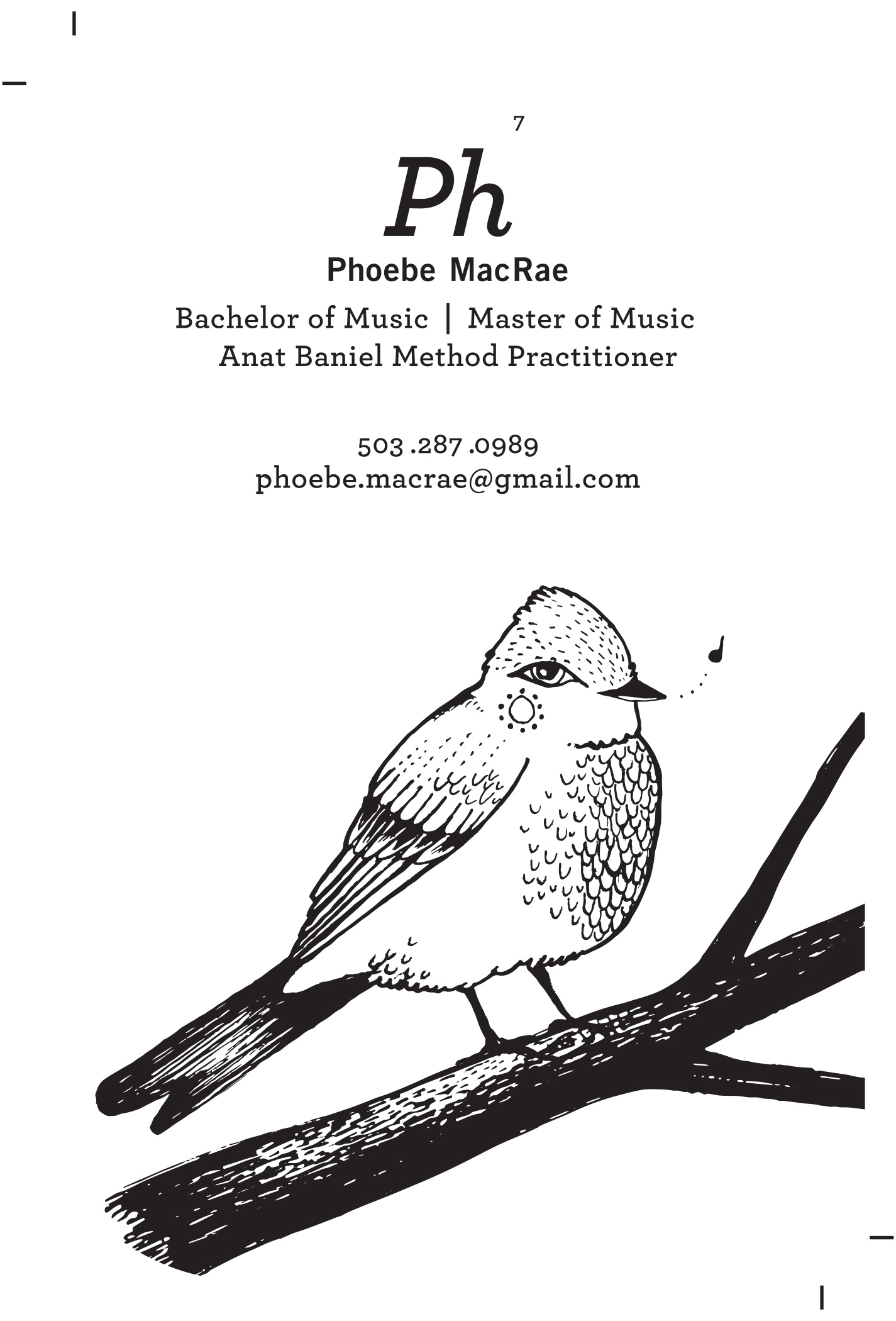 Says Phoebe MacRae Business Card view 3