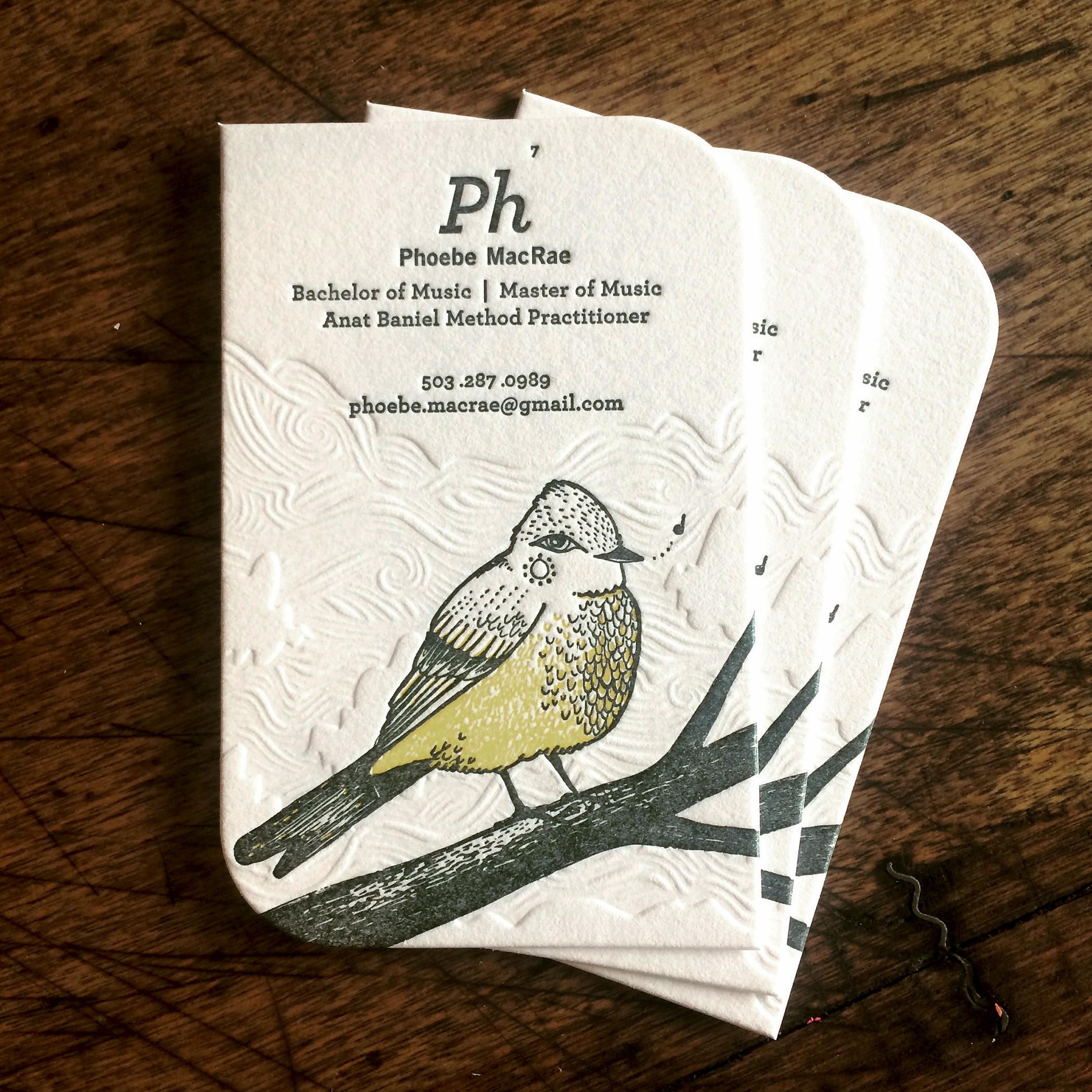Says Phoebe MacRae Business Card view 4