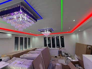 LED Feature Ceiling in London by Harris Construction