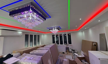 LED Feature Ceiling in London by Harris Construction
