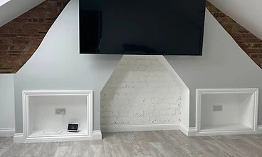 Completed Loft Room in London by Harris Construction