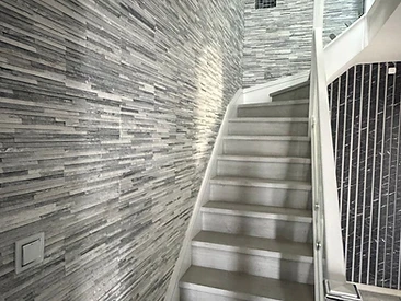 Glass Balustrade Staircase in London by Harris Construction