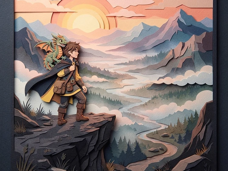 Papercut art style preview