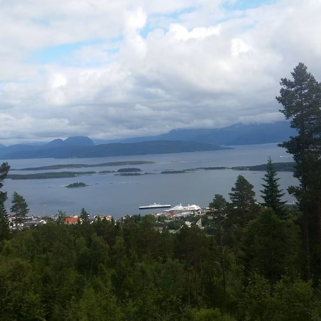 Utsikt over fjorden fra høyden