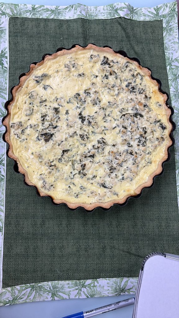 Quiche de espinafre artesanal