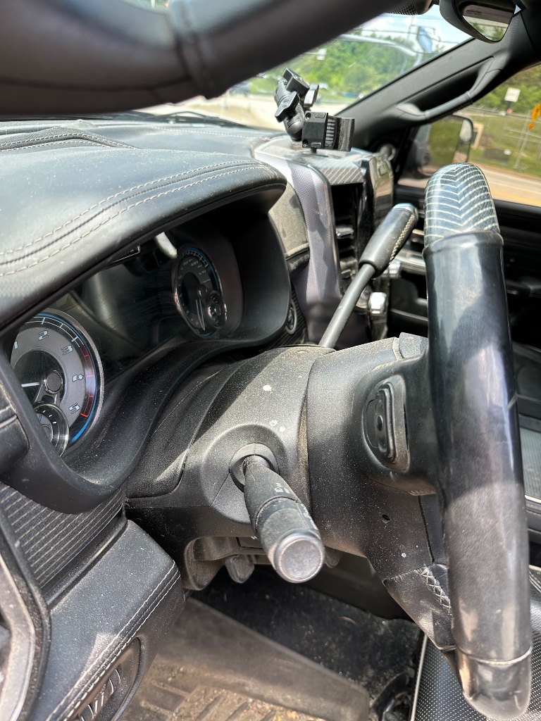 Steering wheel before interior detailing in Southwestern Pennsylvania