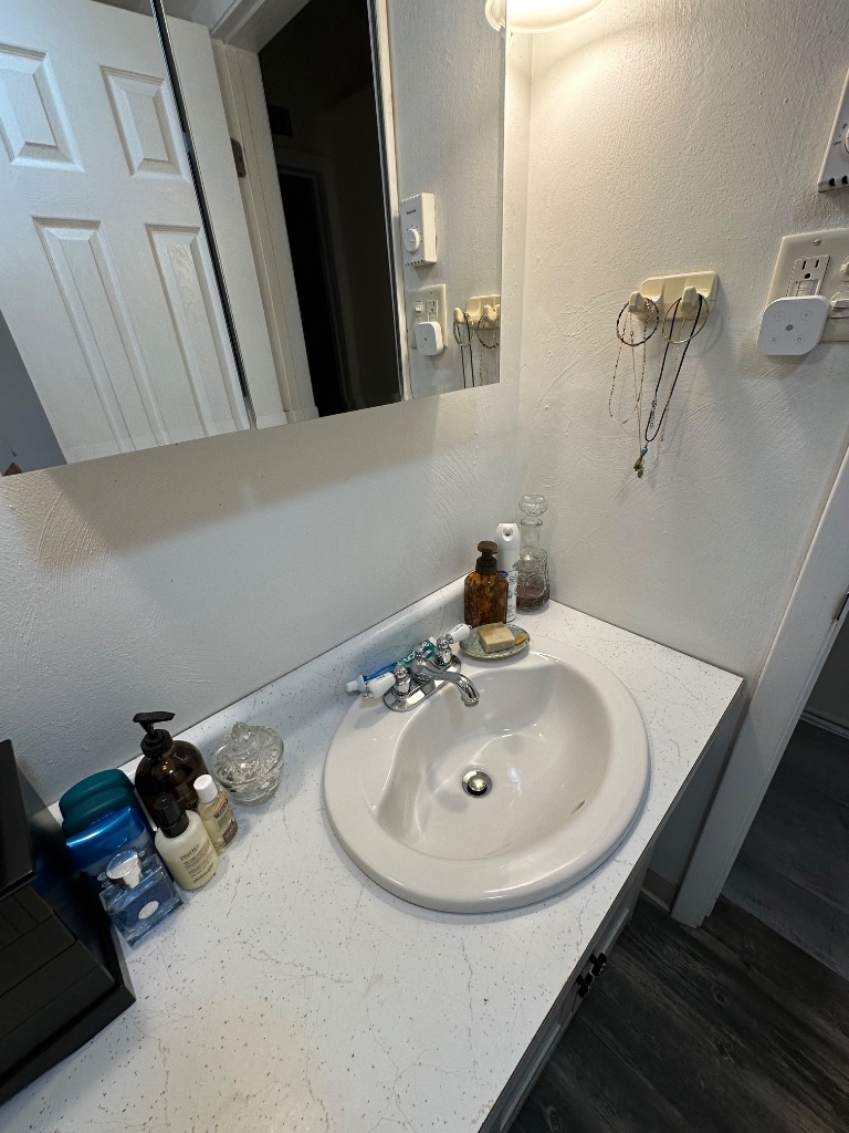Bathroom vanity after deep cleaning in Southwestern Pennsylvania