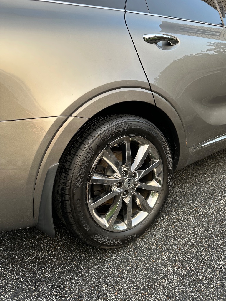 Alloy wheel after exterior detailing in Southwestern Pennsylvania
