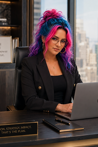 Amanda White at her home office