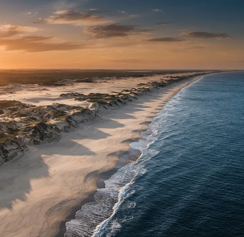 Vista aérea da costa